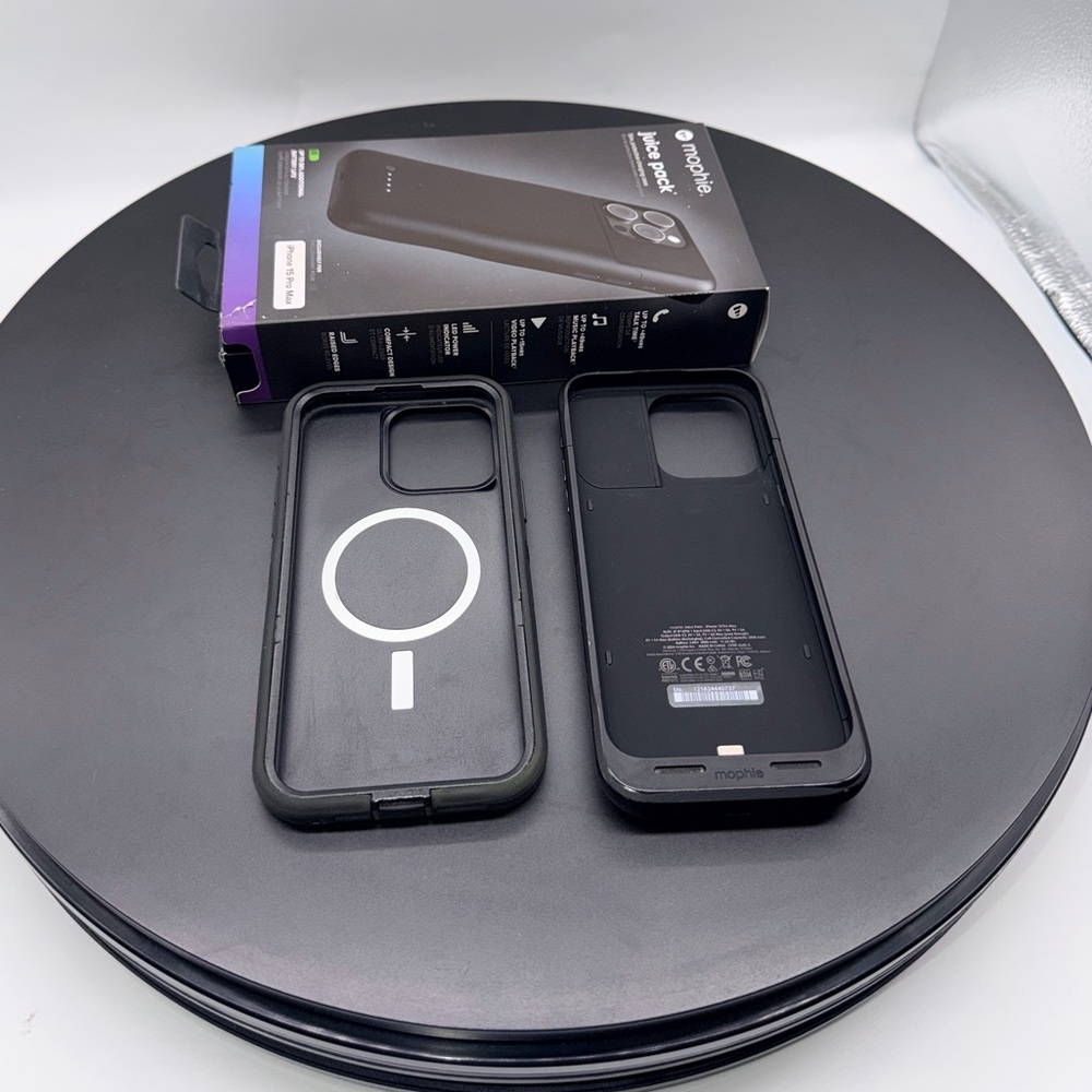 Mophie Juice Case & Otterbox MagSafe Defender Pro Case for iPHONE 15 PRO MAX